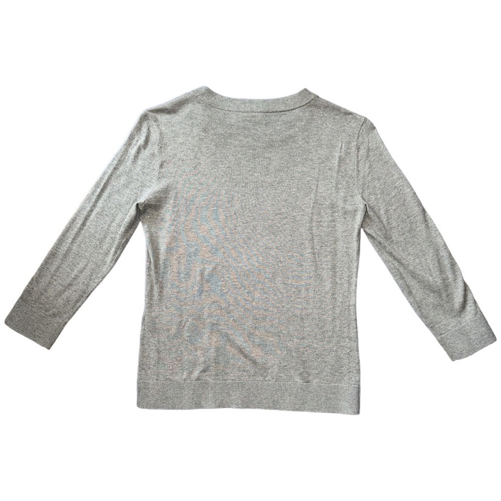 Kate Spade XS Gray Crew Neck Pull Over Sweater with Bow Detail at the Neck 🤍 - Picture 5 of 5